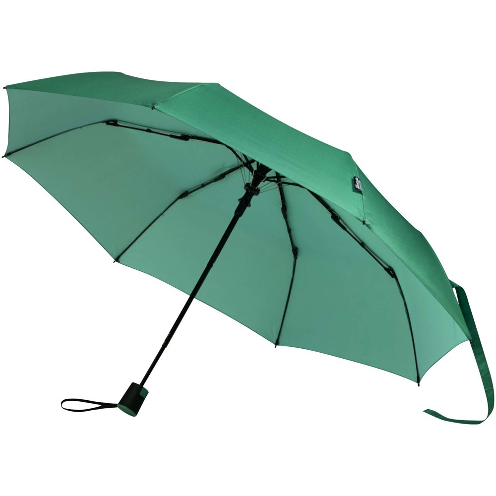 Agnes 21" opvouwbare paraplu met automatische opening van RPET - Groen