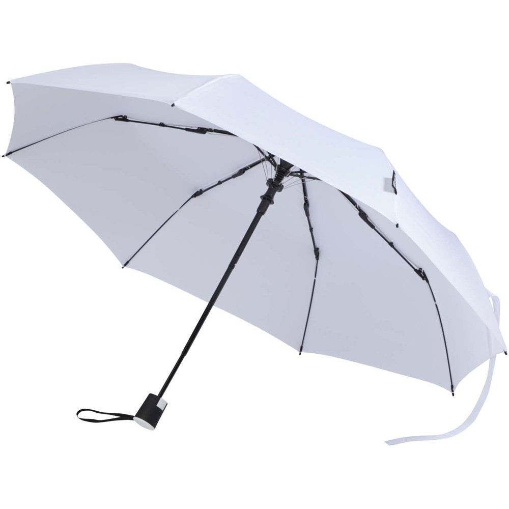 Agnes 21" opvouwbare paraplu met automatische opening van RPET - Wit
